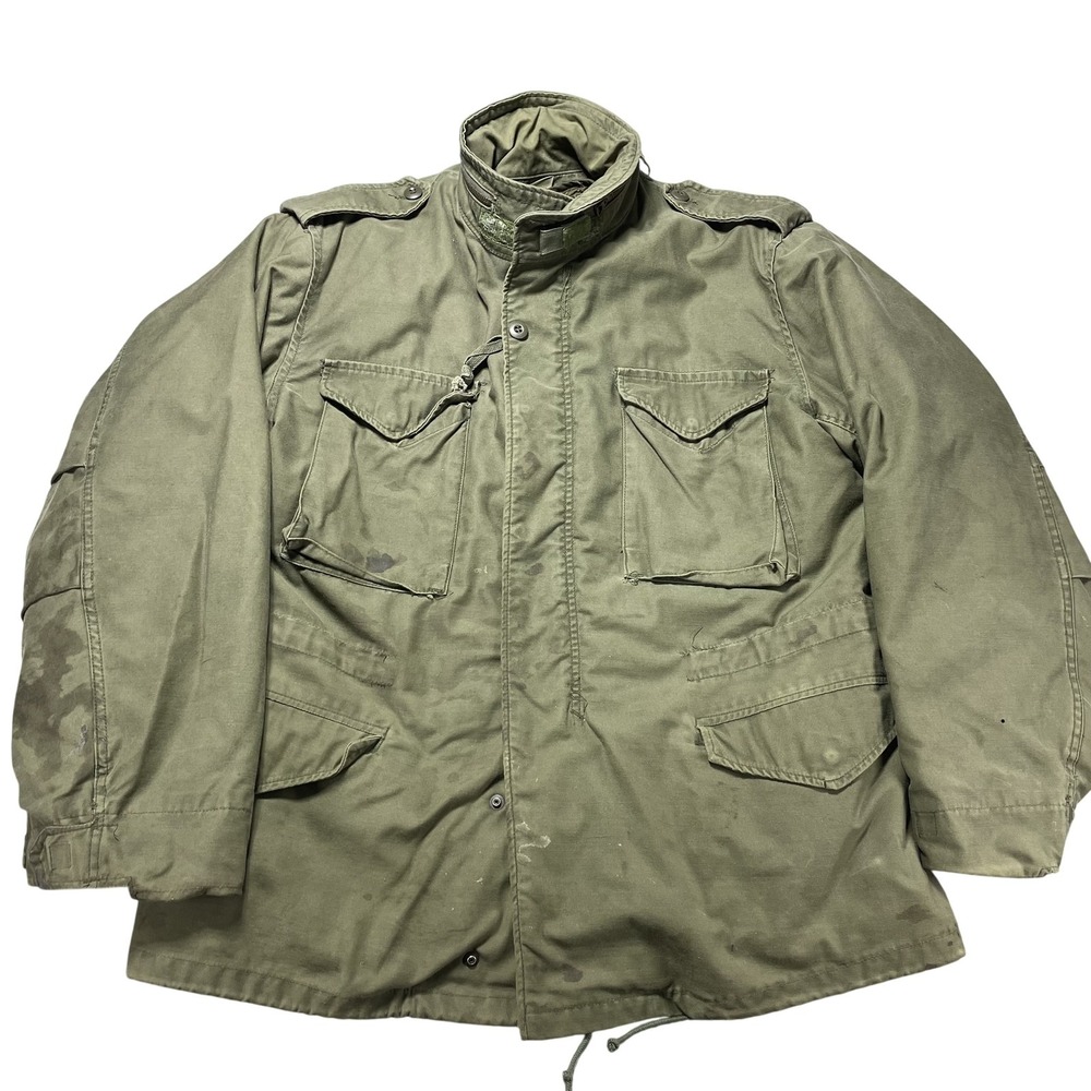 Vintage Alpha Industries Coat Mens Large Green OG-107 Field Cold Weather 80s USA